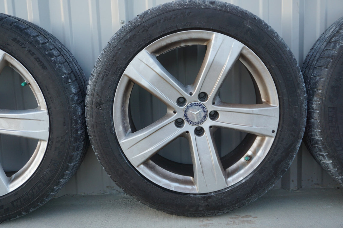 07-13 Mercedes W221 S550 CL500 Alloy Wheel Rim 9.5Jx19H2 & Tire SET Of 4 OEM