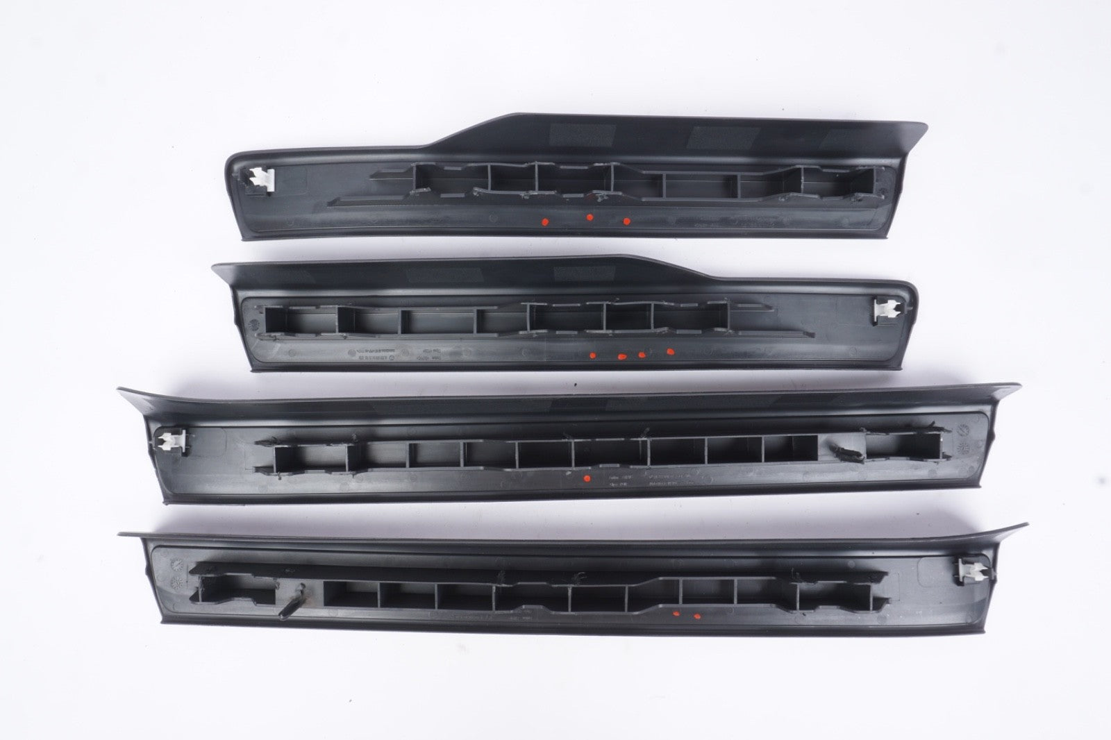 2014-2017 MERCEDES S550 W222 REAR FRONT DOOR SILL SCUFF TRIM PLATE COVER SET OEM