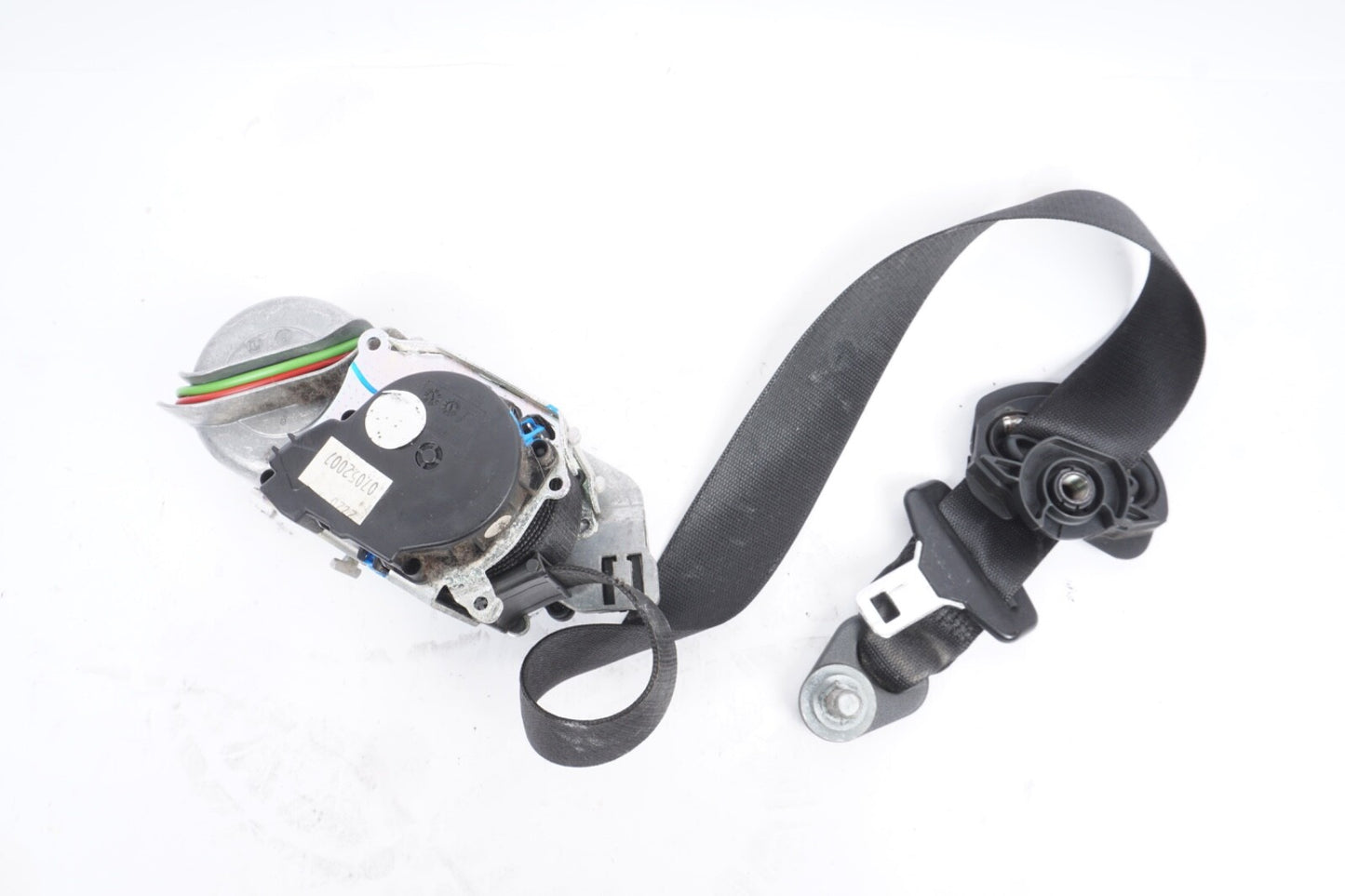 07-09 Mercedes W221 S600 S65 AMG Front Left Driver Side Seat Belt Black OEM