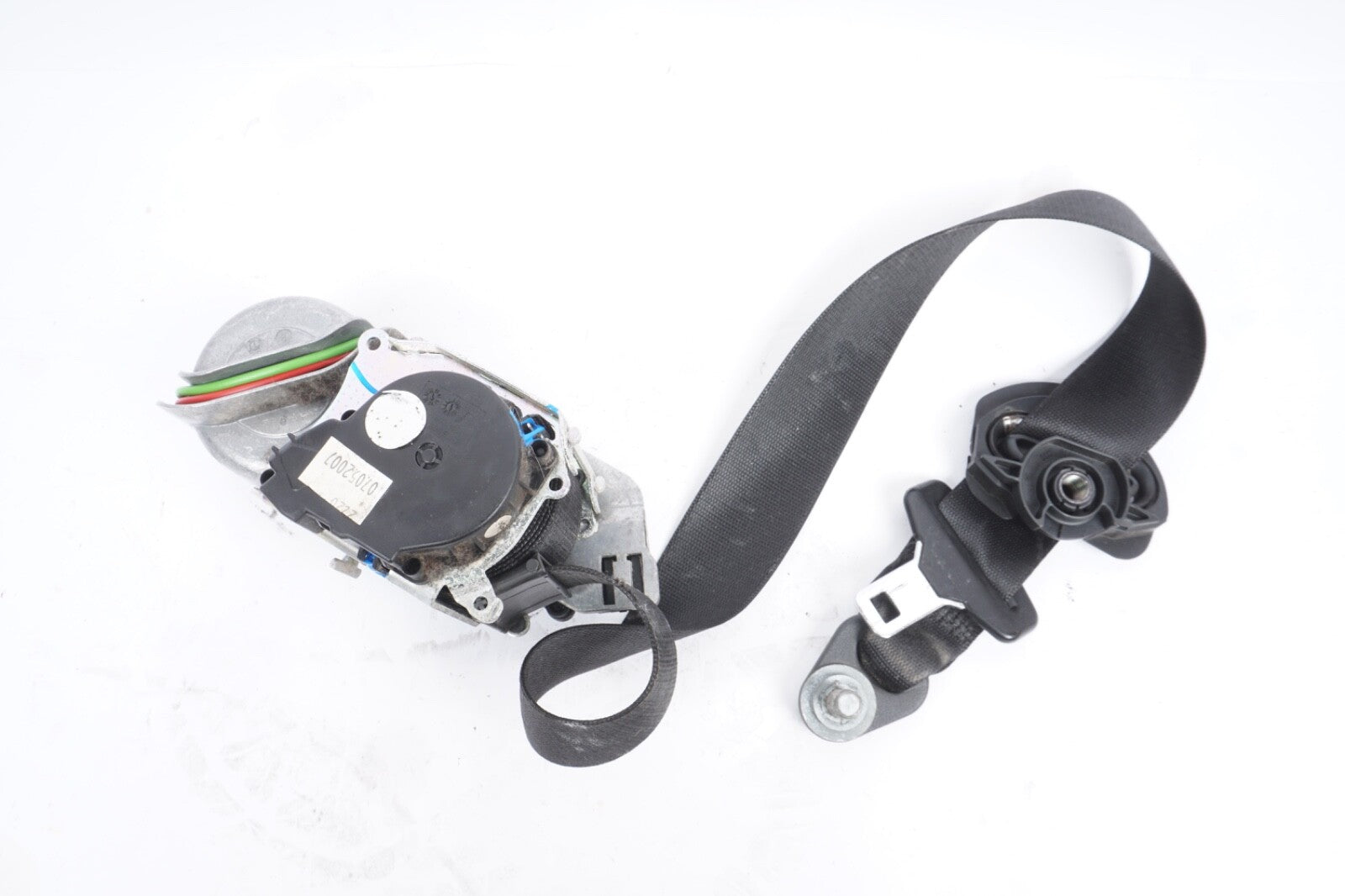 07-09 Mercedes W221 S600 S65 AMG Front Left Driver Side Seat Belt Black OEM