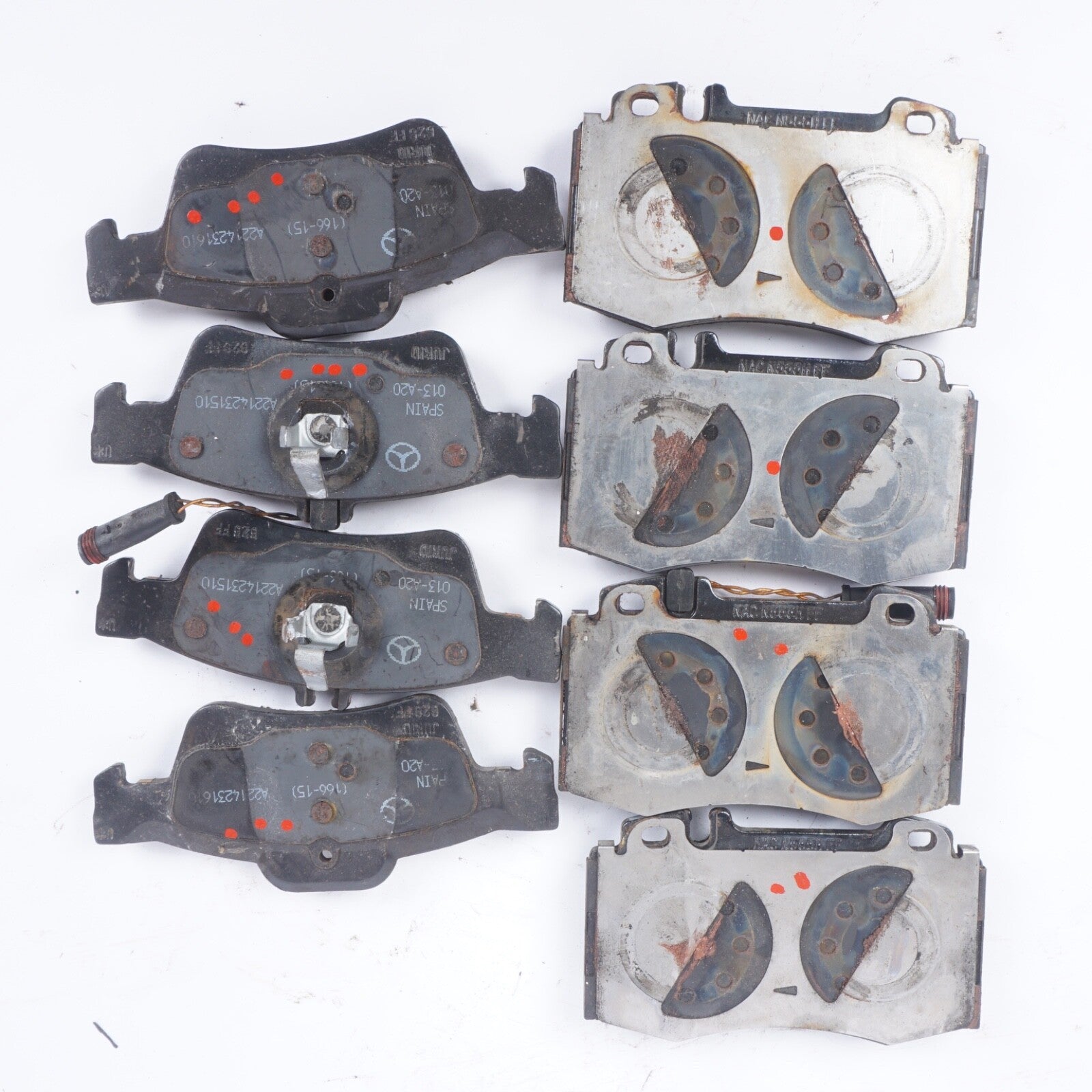 GENUINE Front And Rear Brake Pad Sets With Sensors For MERCEDES C CL CLK CLS E S