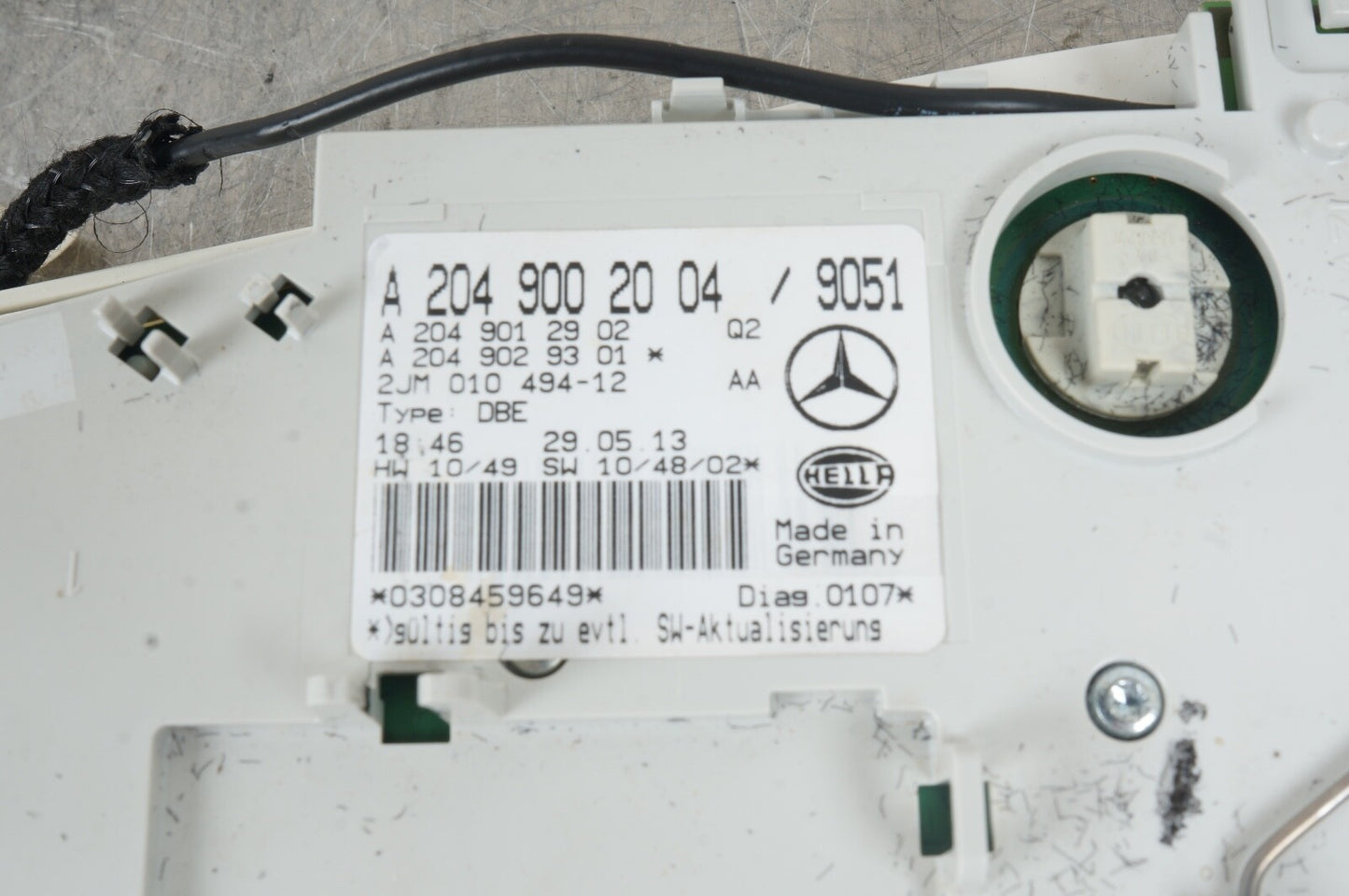 2012-14 Mercedes  C250 C300 C350 Front Overhead Dome light Black & Light OEM