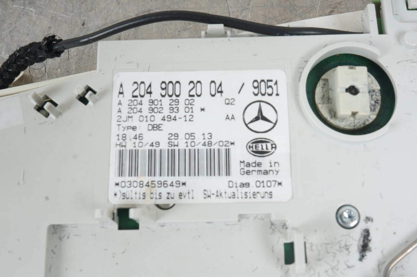 2012-14 Mercedes  C250 C300 C350 Front Overhead Dome light Black & Light OEM