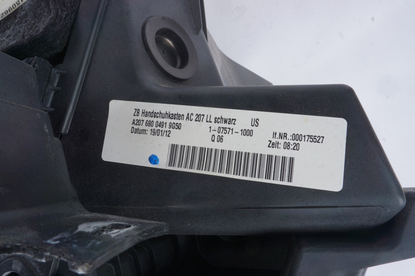 10-13 Mercedes W207 E550 E350 Dashboard Glove Box Compartment Black OEM