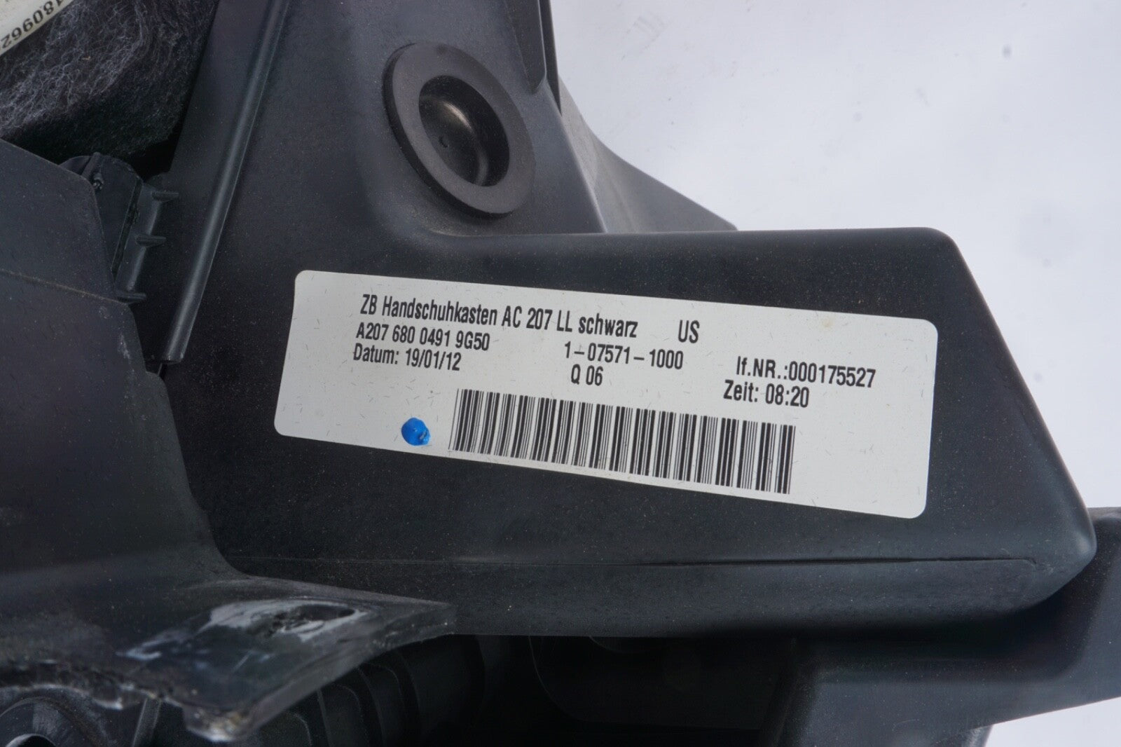 10-13 Mercedes W207 E550 E350 Dashboard Glove Box Compartment Black OEM