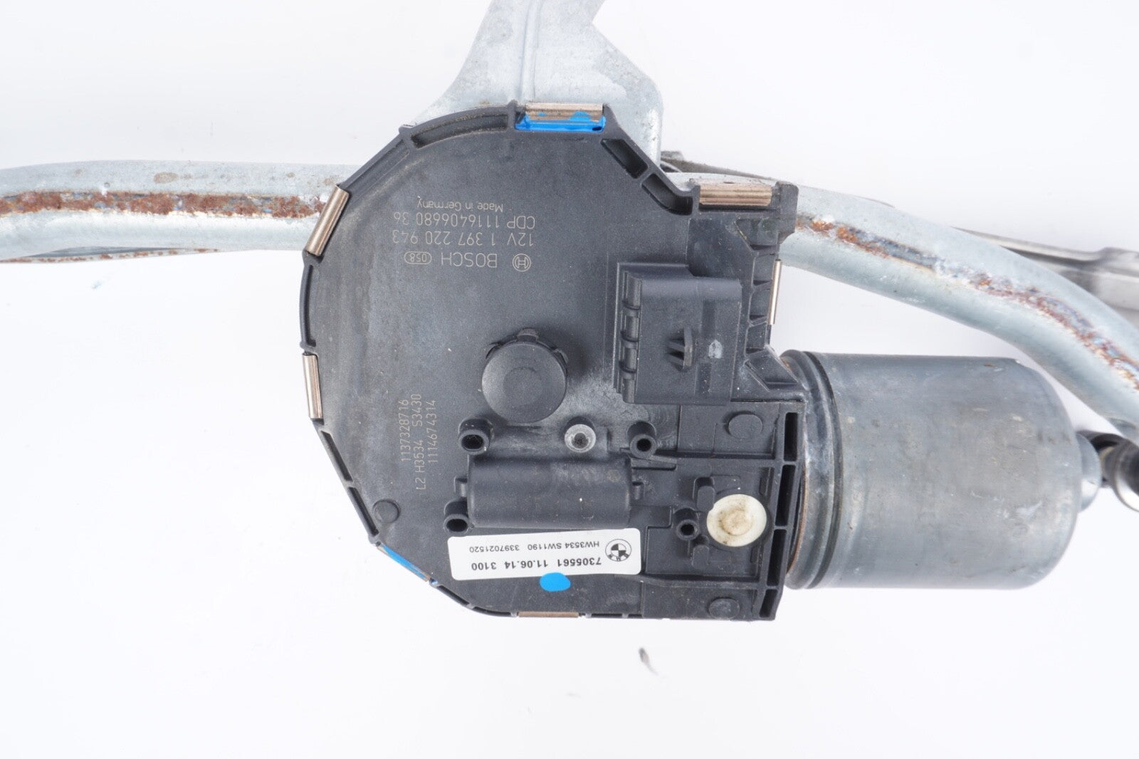 09-16 BMW F10 F01 5 7 SERIES WIPER TRANSMISSION LINKAGE W MOTOR OEM