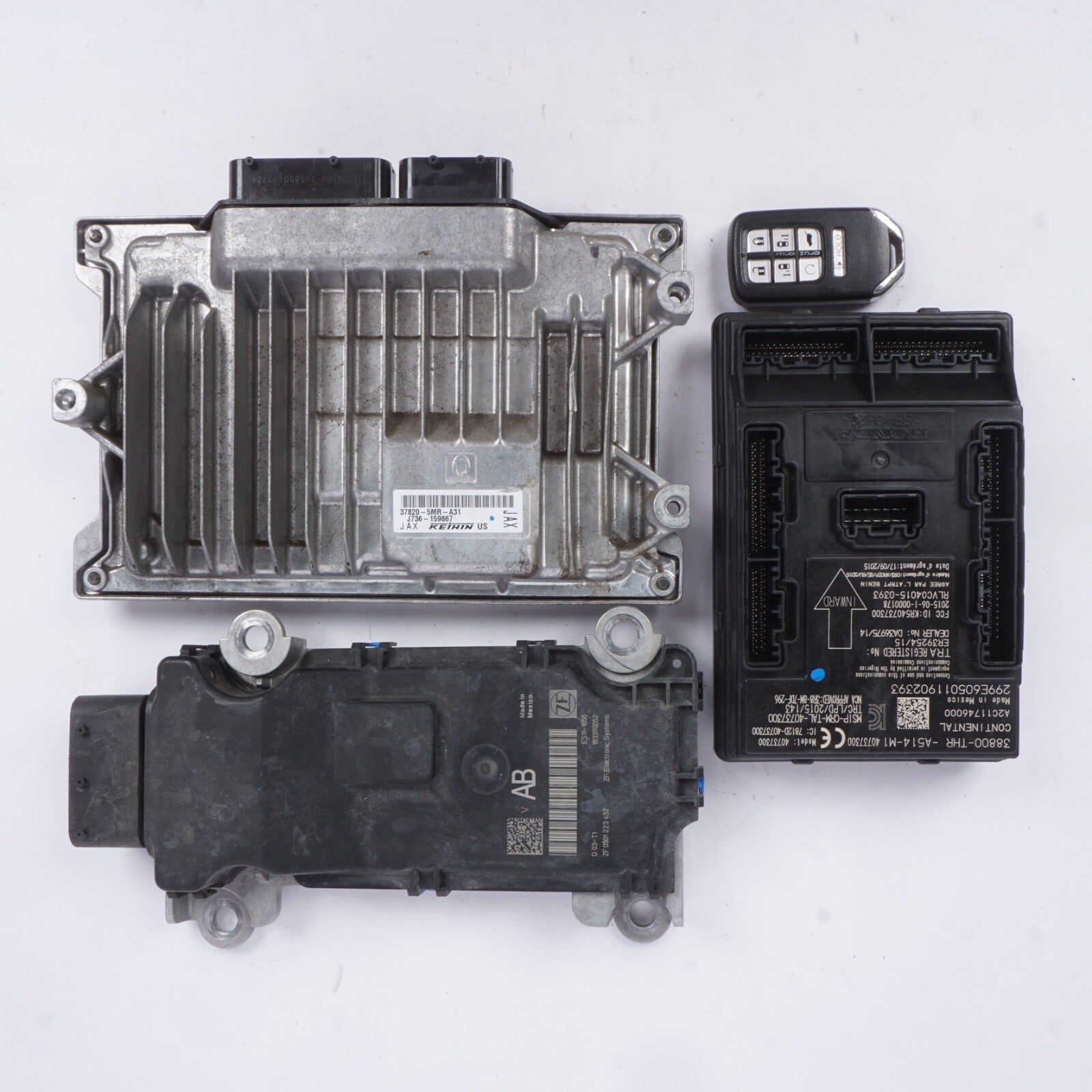 2019 Honda Odyssey Body Control Module BCM Transmission TCM Engine ECU Set Key