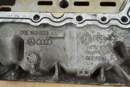 2012 - 2015 AUDI A7 3.0L ENGINE UPPER OIL PAN 06E103603AH OEM