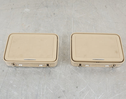 07-13 Mercedes W221 S550 Rear Left Right Side Overhead Vanity Mirror Beige PAIR