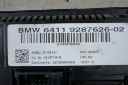 2009-2011 BMW 328I 3.0L - Front AC Climate Control / TEMP UNIT 9221854 9287626