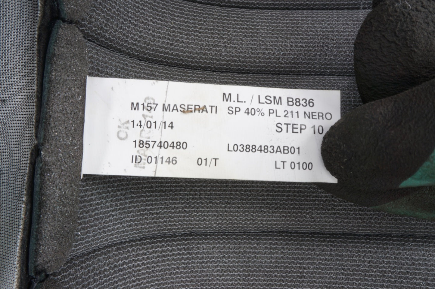 2014-2019 MASERATI GHIBLI REAR SECOND 2ND ROW RIGHT SIDE UPPER SEAT BACKREST OEM