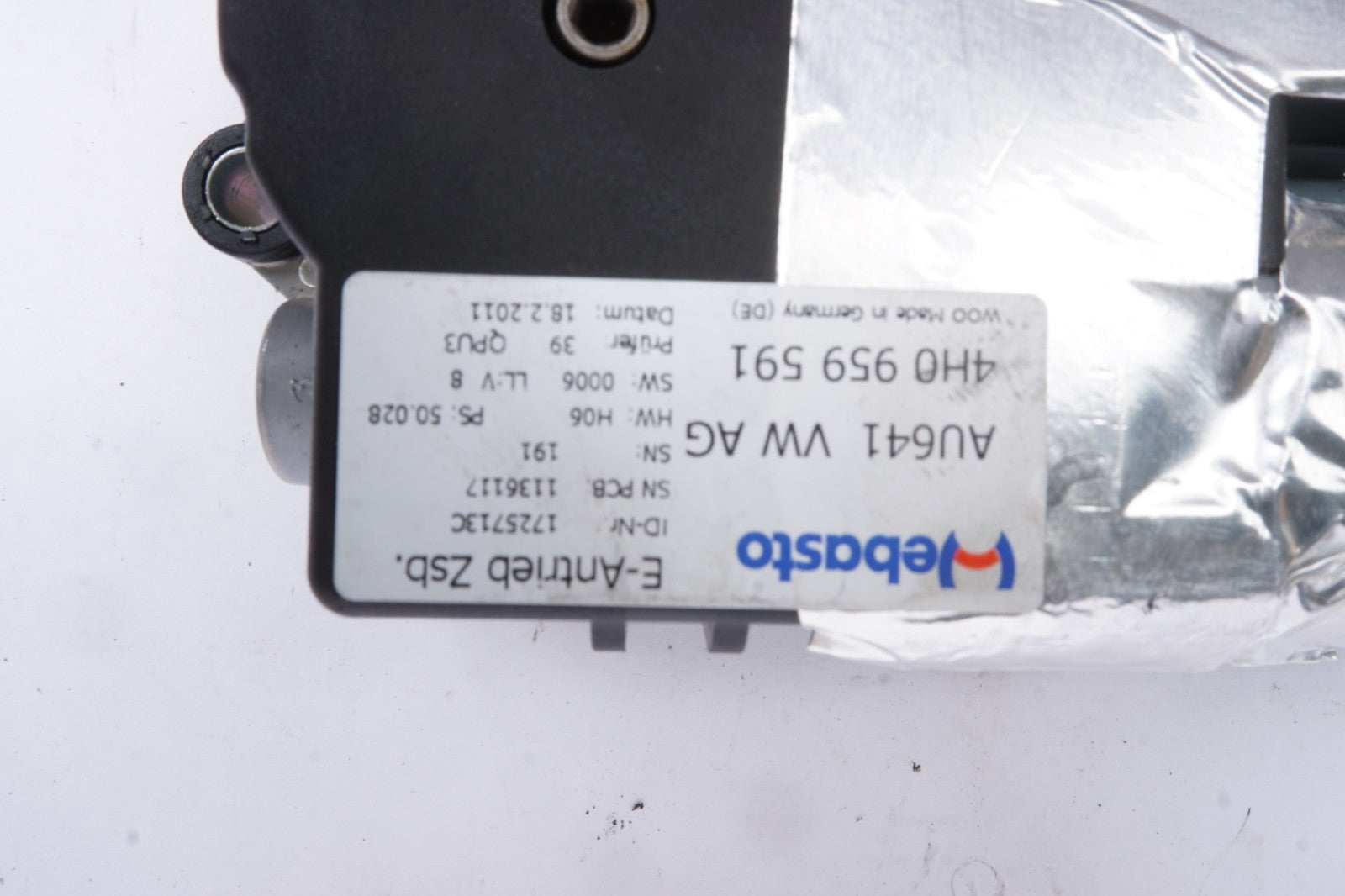 11-18 Audi A8L Quattro Sunroof Motor Without Panorama Roof 4H0959591 OEM