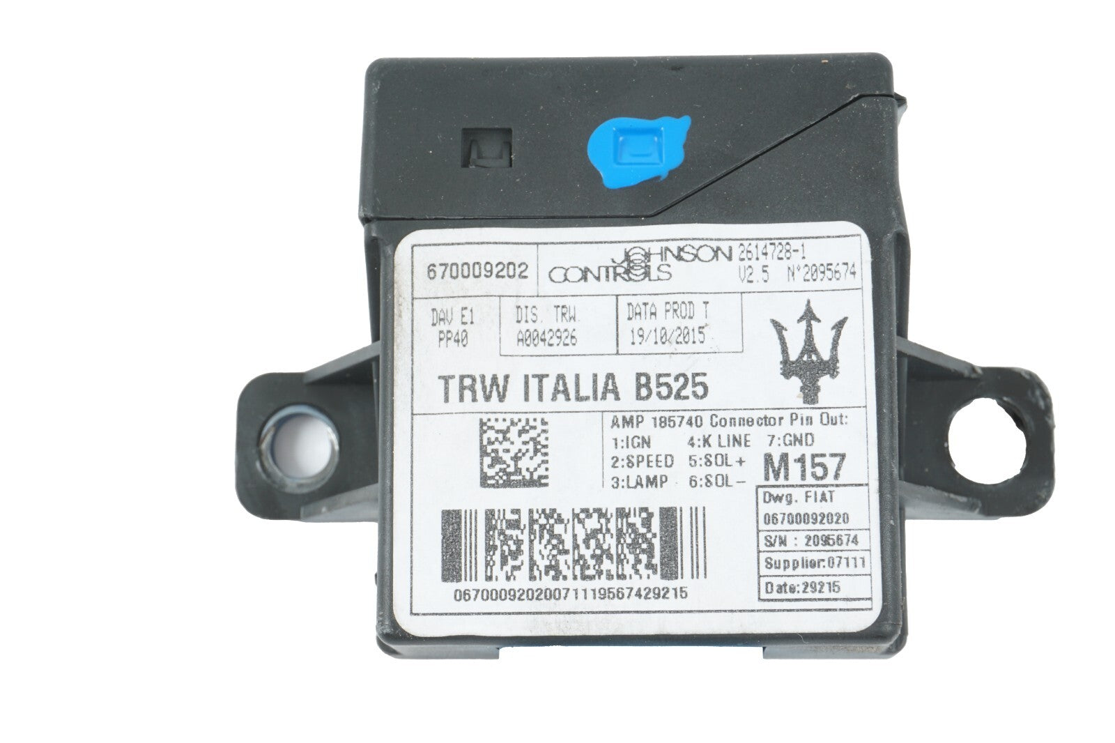14-17 MASERATI QUATTROPORTE POWER STEERING CONTROL MODULE 670009202 OEM