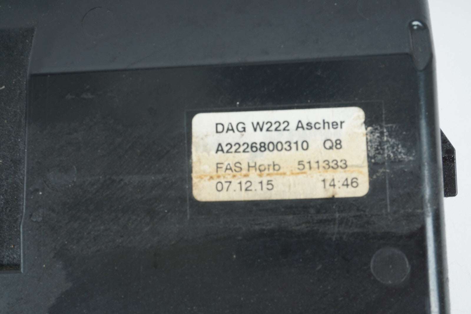 14 - 17 Mercedes W222 S600 S550 Dashboard Ashtray Compartment 2226800310 OEM
