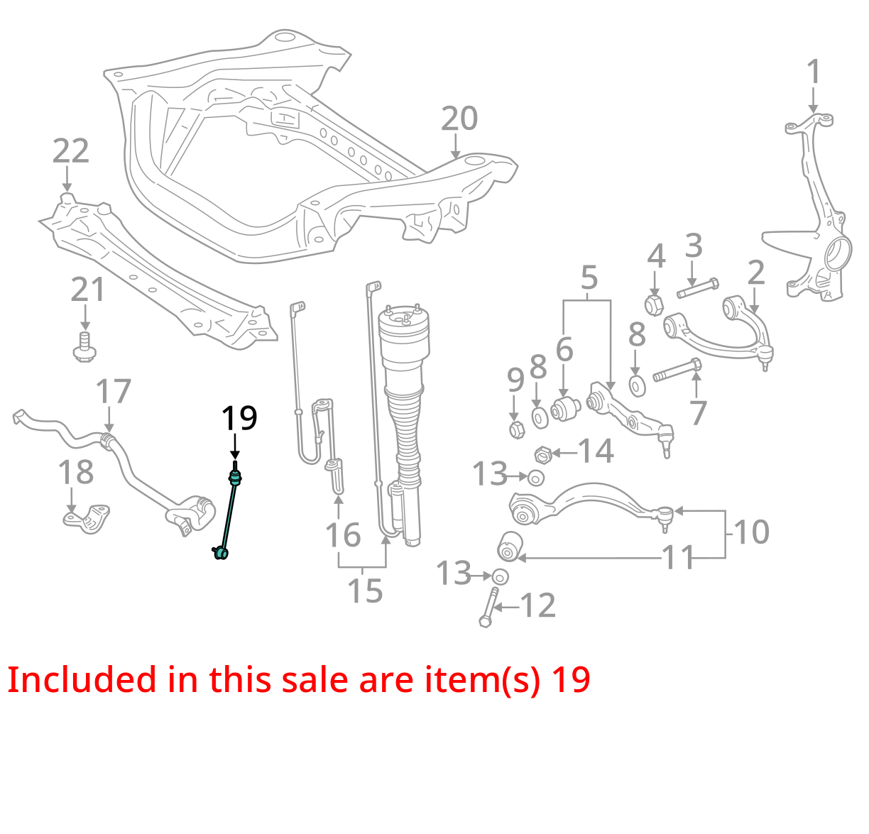 07-2013 Mercedes W221 S550 front left right stabilizer sway bar link