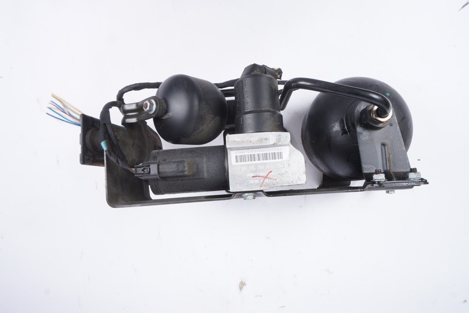 03-06 MERCEDES R230 SL500 REAR ABC HYDRAULIC SUSPENSION VALVE BLOCK PUMP OEM