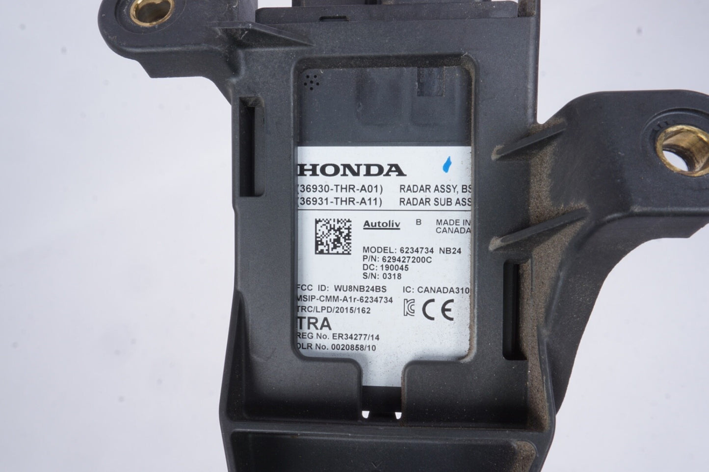 2018 - 2020 Honda Odyssey Right Blind Spot Radar Sensor Module 36930THRA01