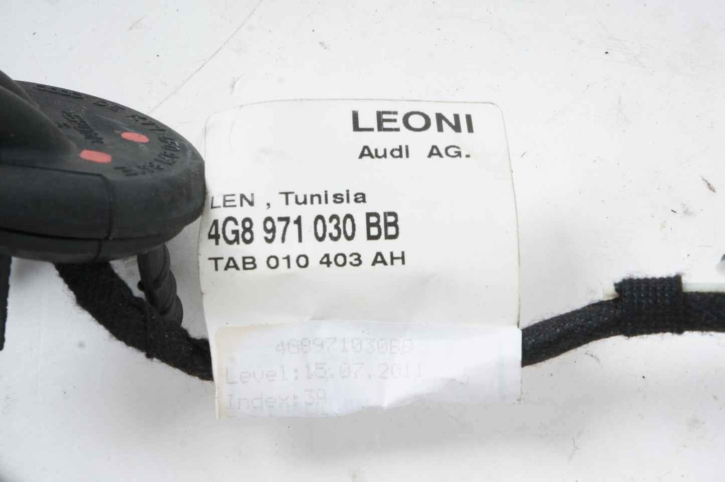 2012 - 2014 AUDI A7 FRONT RIGHT PASSENGER SIDE DOOR WIRE HARNESS OEM