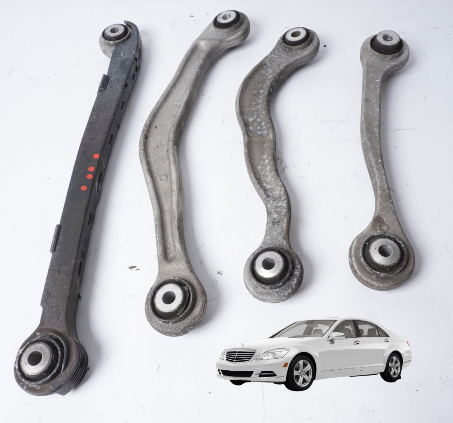 07-14 Mercedes W221 S550 CL600 S63 AMG Rear Right Side Control Arm Set of 4 OEM