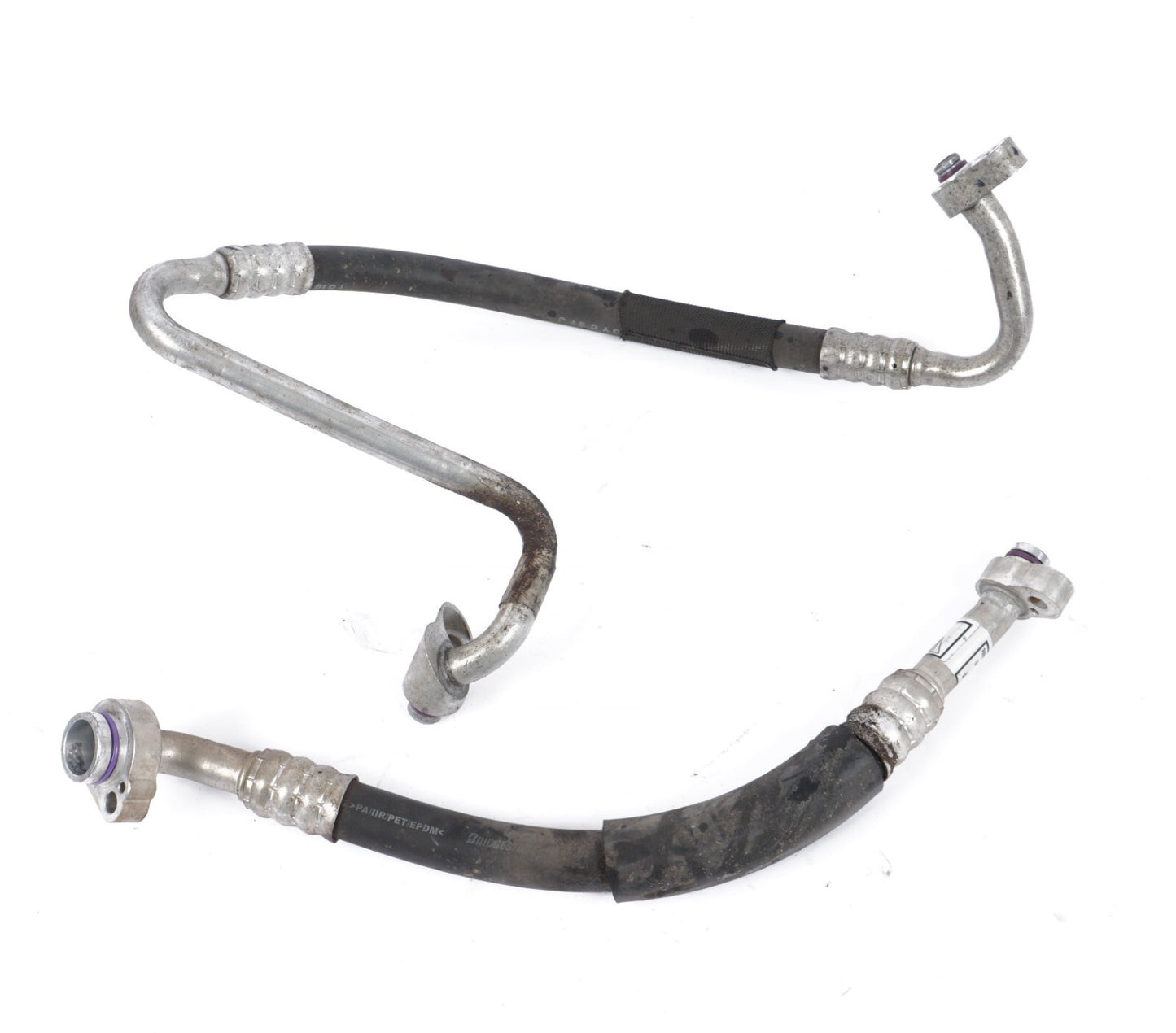 11-14 Porsche Cayenne 958 4.8l Ac Hose Line Pipe SET of 2 OEM