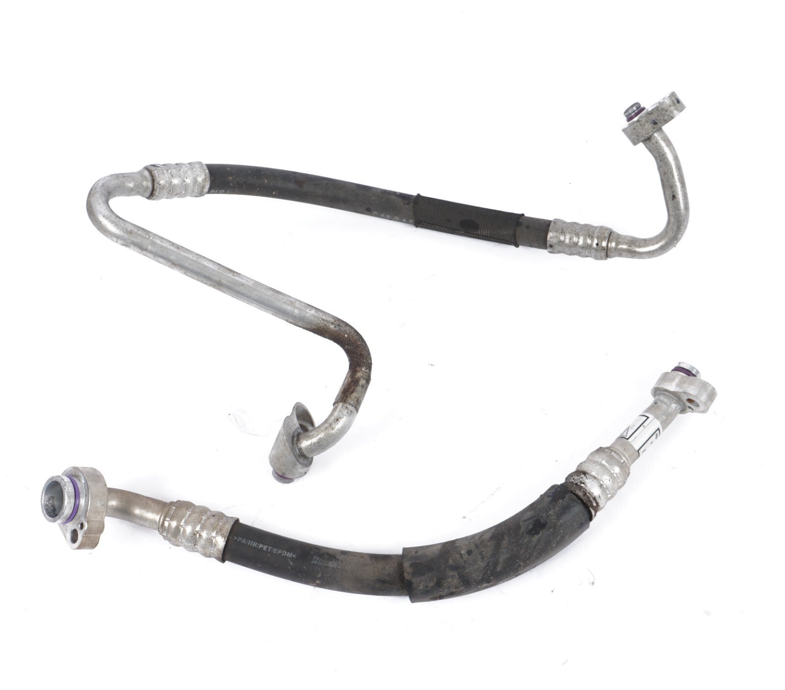 11-14 Porsche Cayenne 958 4.8l Ac Hose Line Pipe SET of 2 OEM