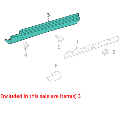 07 - 11 Mercedes Benz ML W164 Rocker Molding Side Skirt LH Driver Side OEM