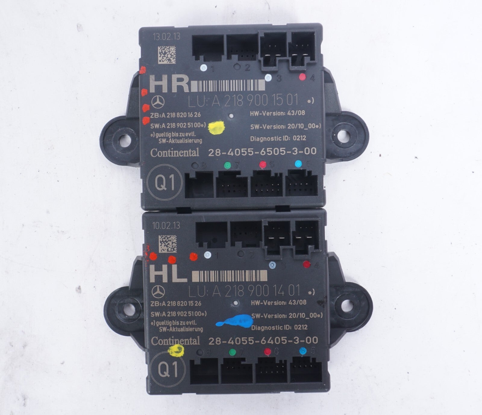 08-14 Mercedes W204 C250 C300 C350 Rear Left & Right Door Control Module OEM