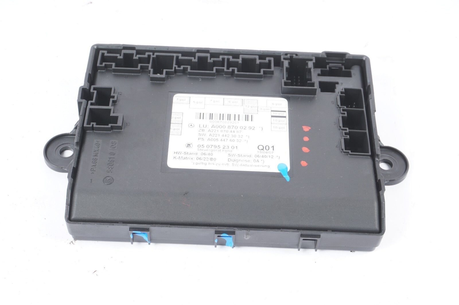 07-13 Mercedes W221 S550 S600 Rear Right Passenger Side Door Control Module OEM