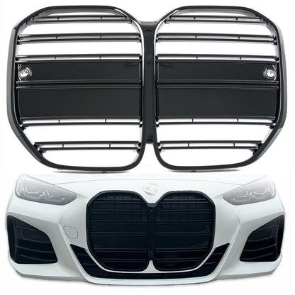 For 21-2023 BMW 4 Series G22 G23 Front Grille Grill Replacement ABS Glossy Black