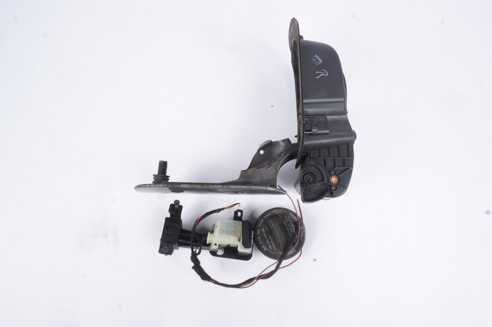 07-13 Mercedes W221 S550 S63 Fuel Tank Door & Cap w/ Actuator Motor OEM