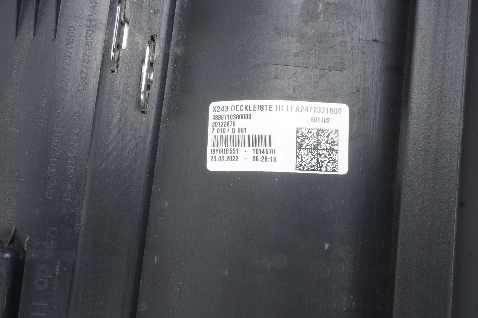 2020 - 2026 Mercedes GLB250 GLA EQB Rear Left Door Trim OEM