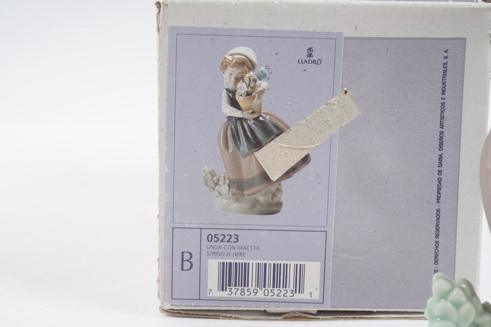 New Lladro "Spring is Here" (Linda Con Maceta) 05223 Retired MIB Girl & Flowers
