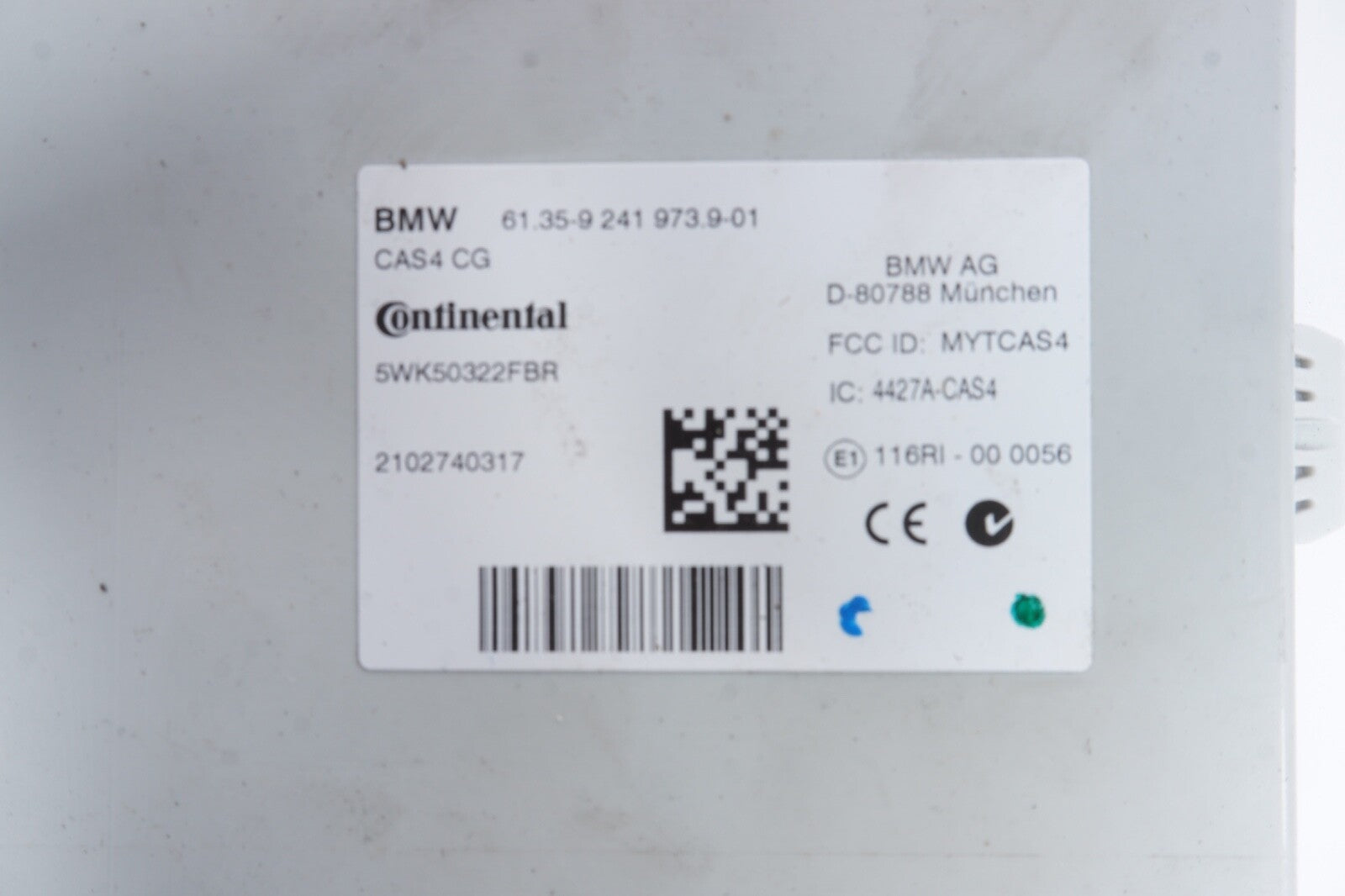 09-13 BMW 550i 650i 750i (F01 F06 F10) 4.4TT N63 ENGINE DME CAS4 MODULE KEY SET