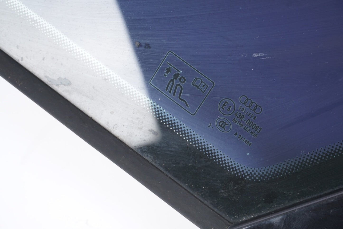11-17 AUDI A8L RIGHT PASSENGER SIDE REAR QUARTER WINDOW GLASS OEM