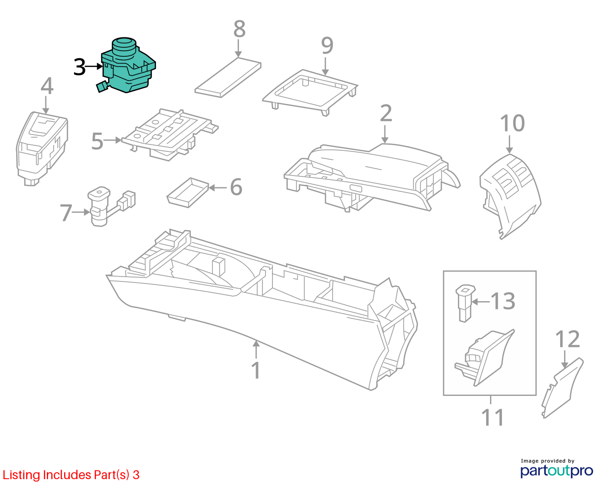2010 - 2013 Mercedes E550 E350 Console Head Unit Multi Knob Controller Switch