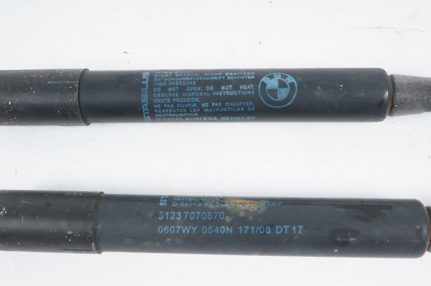 06-10 BMW 650I M6 E64 E63 FRONT HOOD BONNET SHOCK STRUT LIFT CYLINDER SET OEM