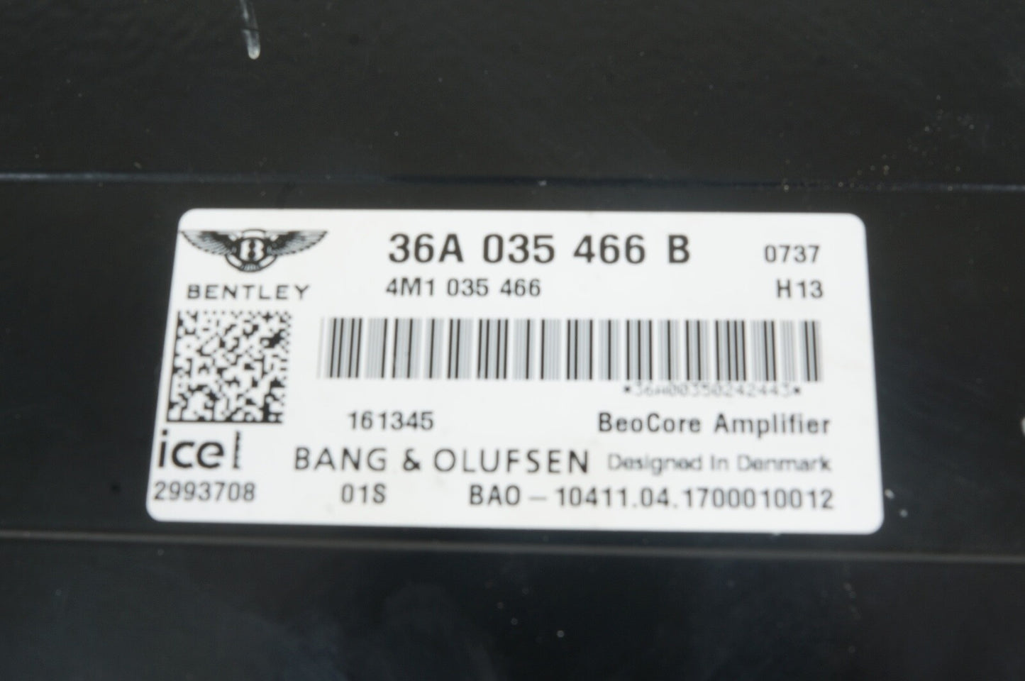 2016-20 BENTLEY BENTAYGA MULSANNE AMPLIFIER PREMIUM AUDIO SOUND BAND & OLUFSEN
