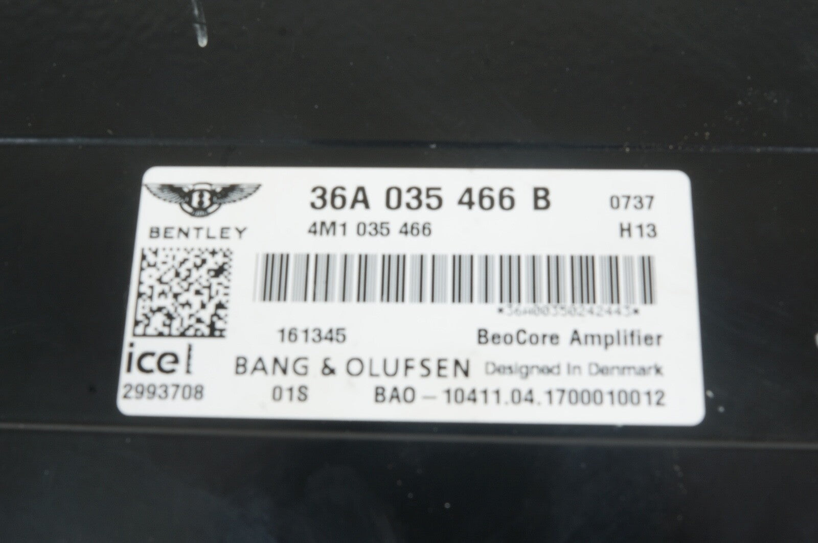 2016-20 BENTLEY BENTAYGA MULSANNE AMPLIFIER PREMIUM AUDIO SOUND BAND & OLUFSEN