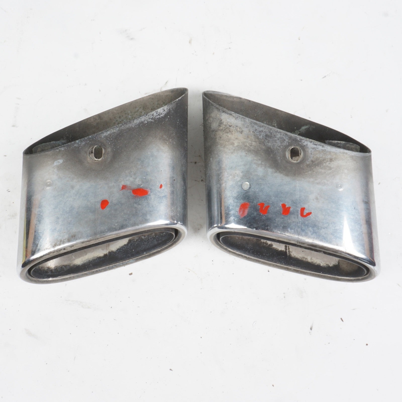 2003 - 2010 Mercedes R230 SL500 exhaust tips, set, left and right OEM