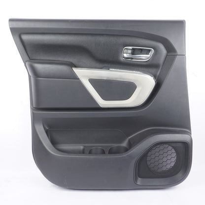 2019 - 2021 NISSAN TITAN REAR LEFT SIDE DOOR TRIM COVER PANEL BLACK OEM