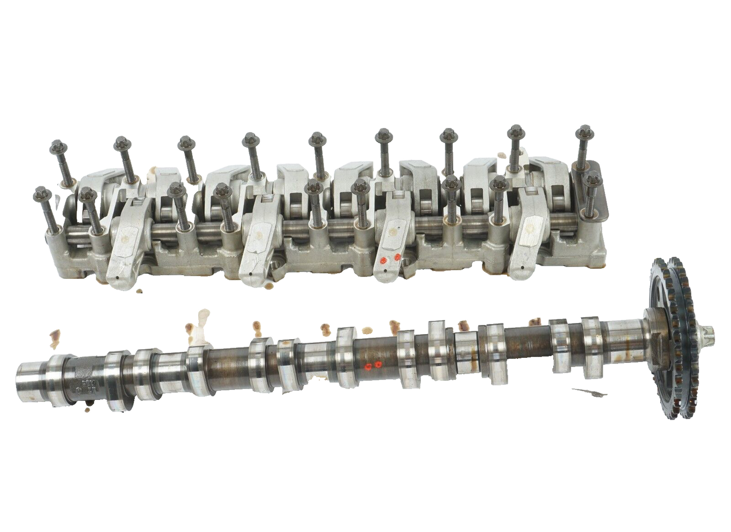 03 - 06 Mercedes R230 SL500 Right Passenge Side Engine Camshaft & Rocker Arm OEM