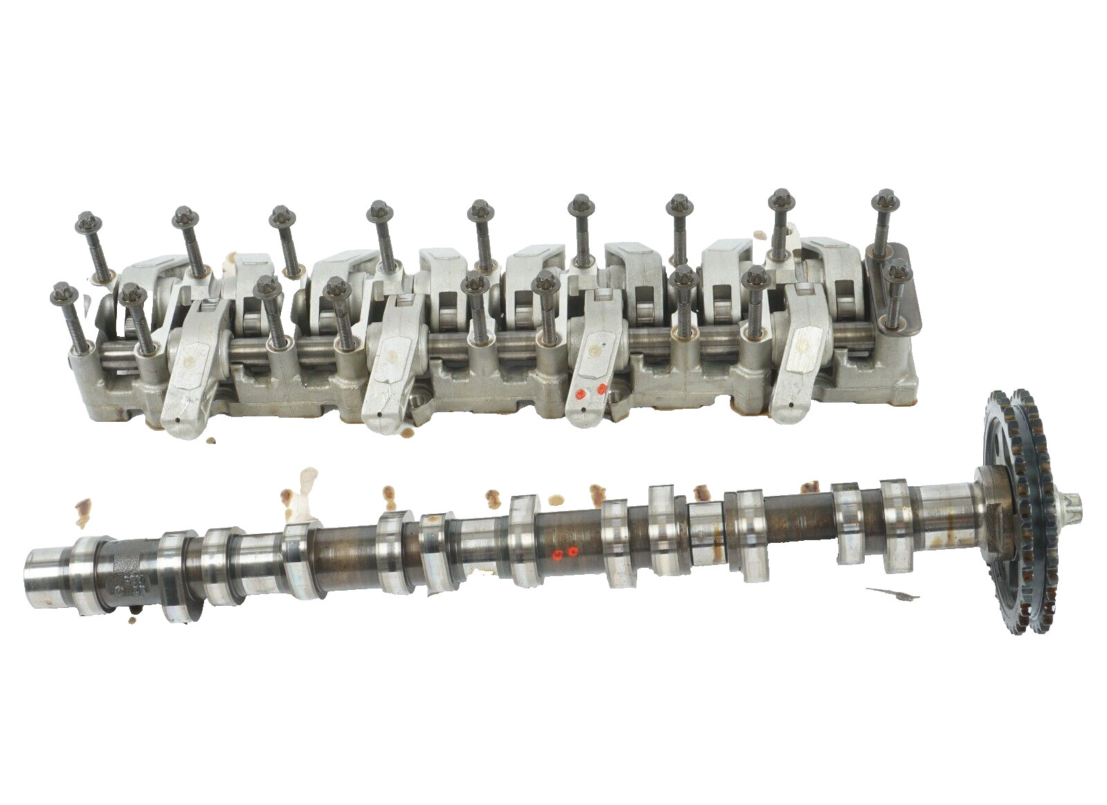 03 - 06 Mercedes R230 SL500 Right Passenge Side Engine Camshaft & Rocker Arm OEM