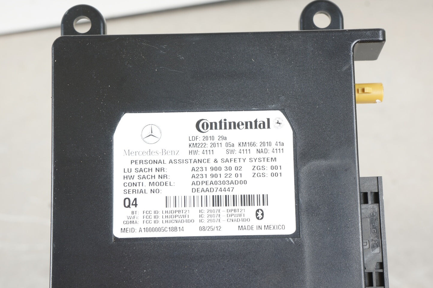 Mercedes W204 C250 ML550 E350 C63 AMG Tele Aid Control Module 2319002203 OEM