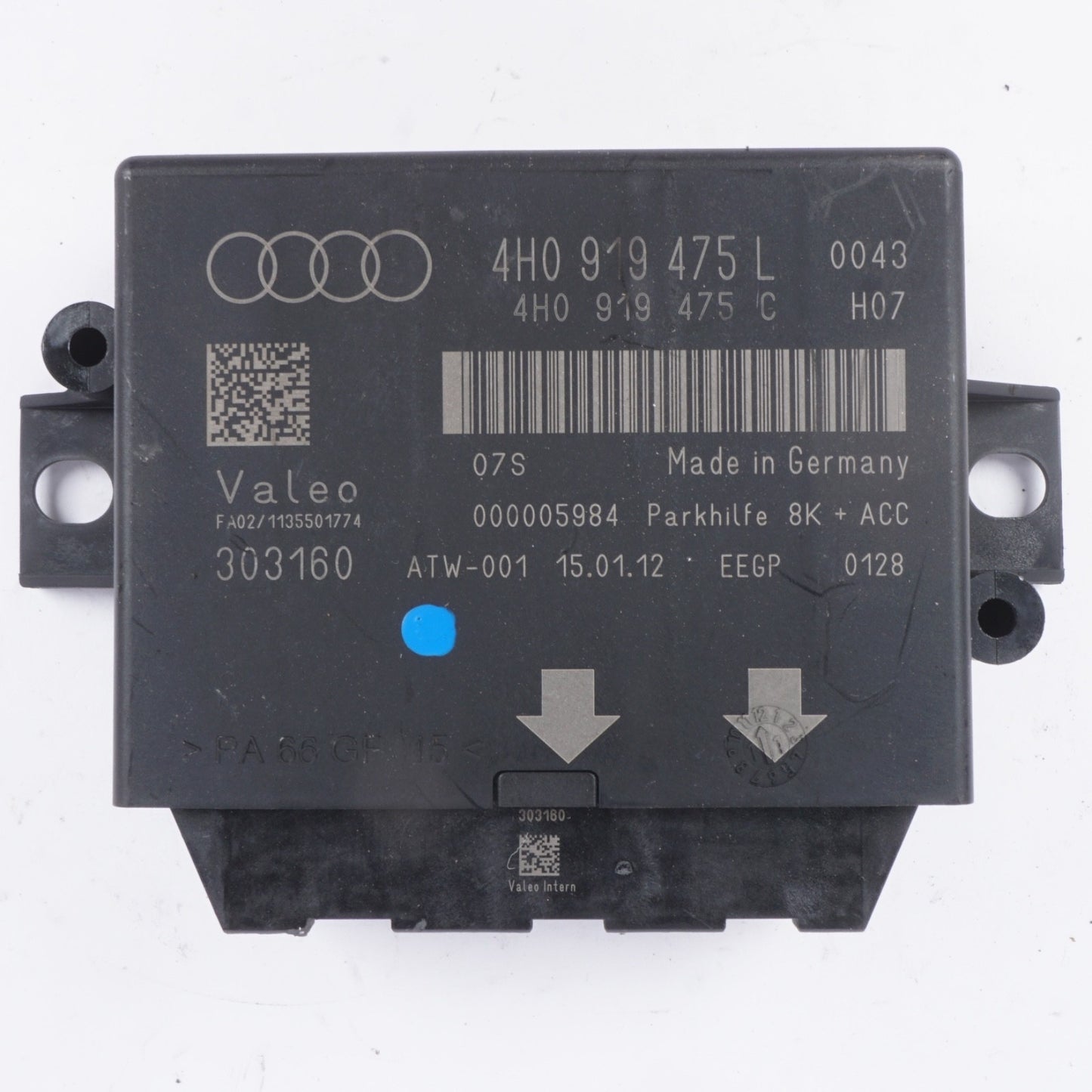 2012 - 2017 AUDI A7 PARK ASSIST COMPUTER CONTROL MODULE UNIT OEM 4H0919475