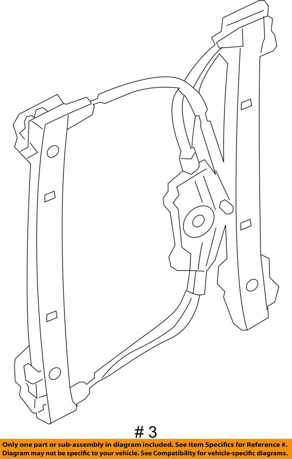 2011-2018 Audi A8L Rear Window Regulator & Motor Right Passenger Side OEM