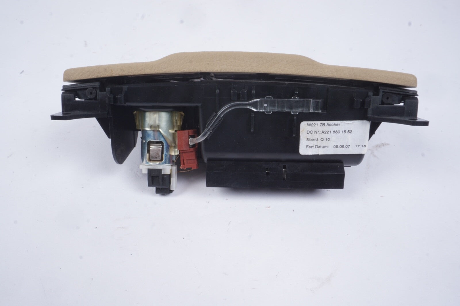 07-09 Mercede W221 S550 S450 Ash Tray Ashtray Lighter Trim Beige 2216801552 OEM