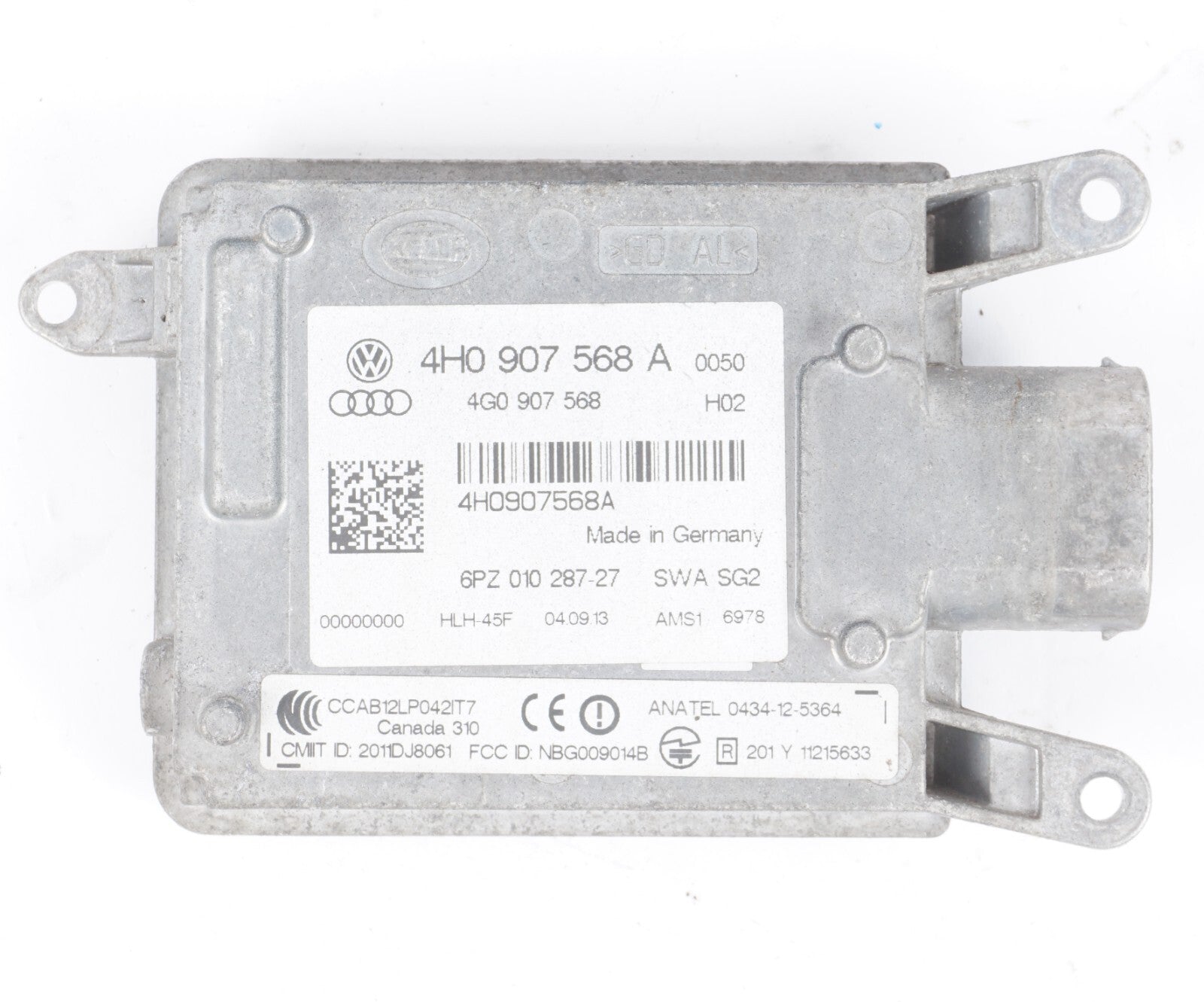12-14 AUDI A8L A8 LEFT REAR BLIND SPOT ALERT SENSOR MODULE 4H0907568A OEM