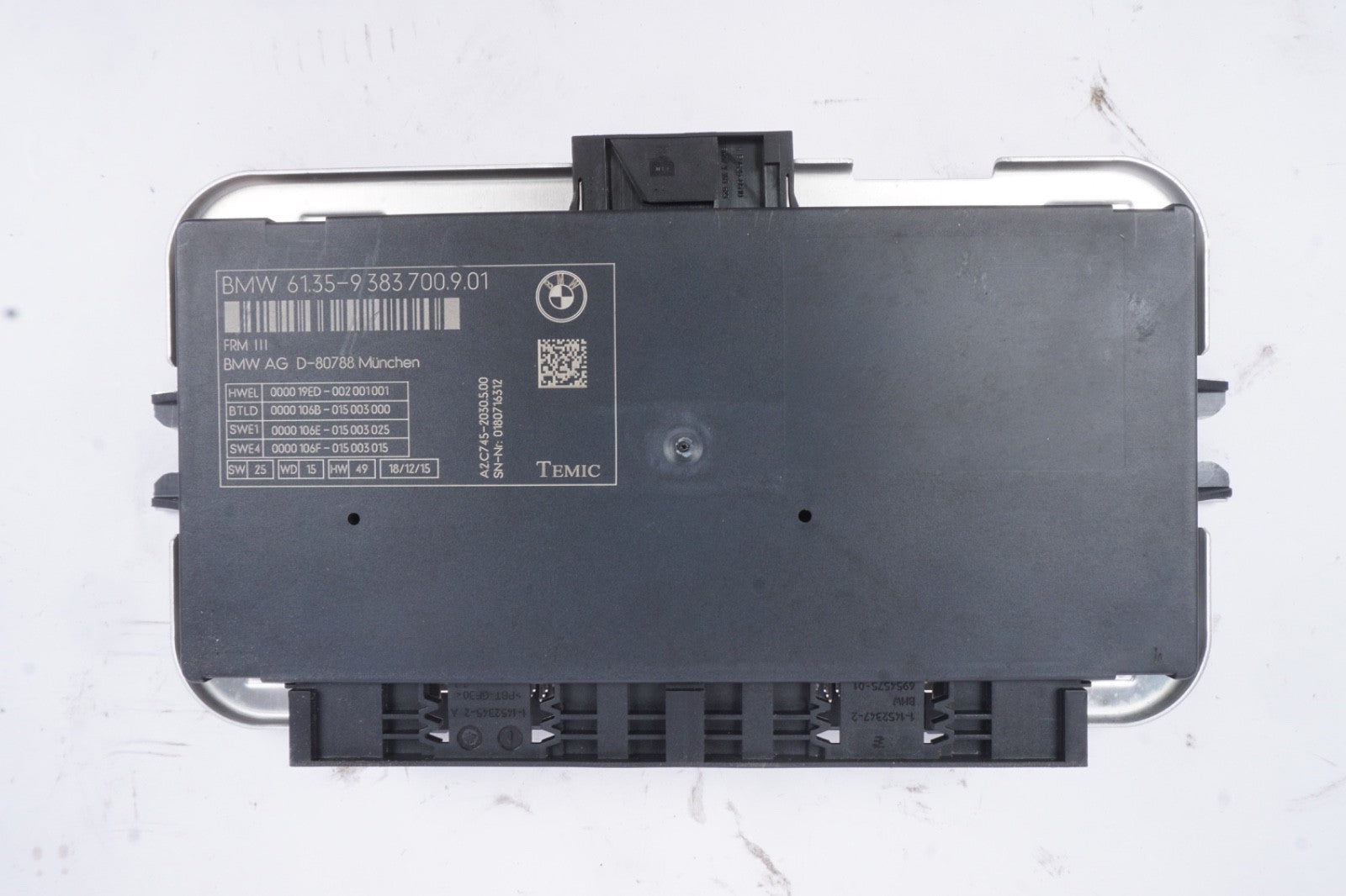 2015 2016 2017 BMW X3 FOOTWELL LIGHTING CONTROL MODULE LCM 61.35-9383700 OEM
