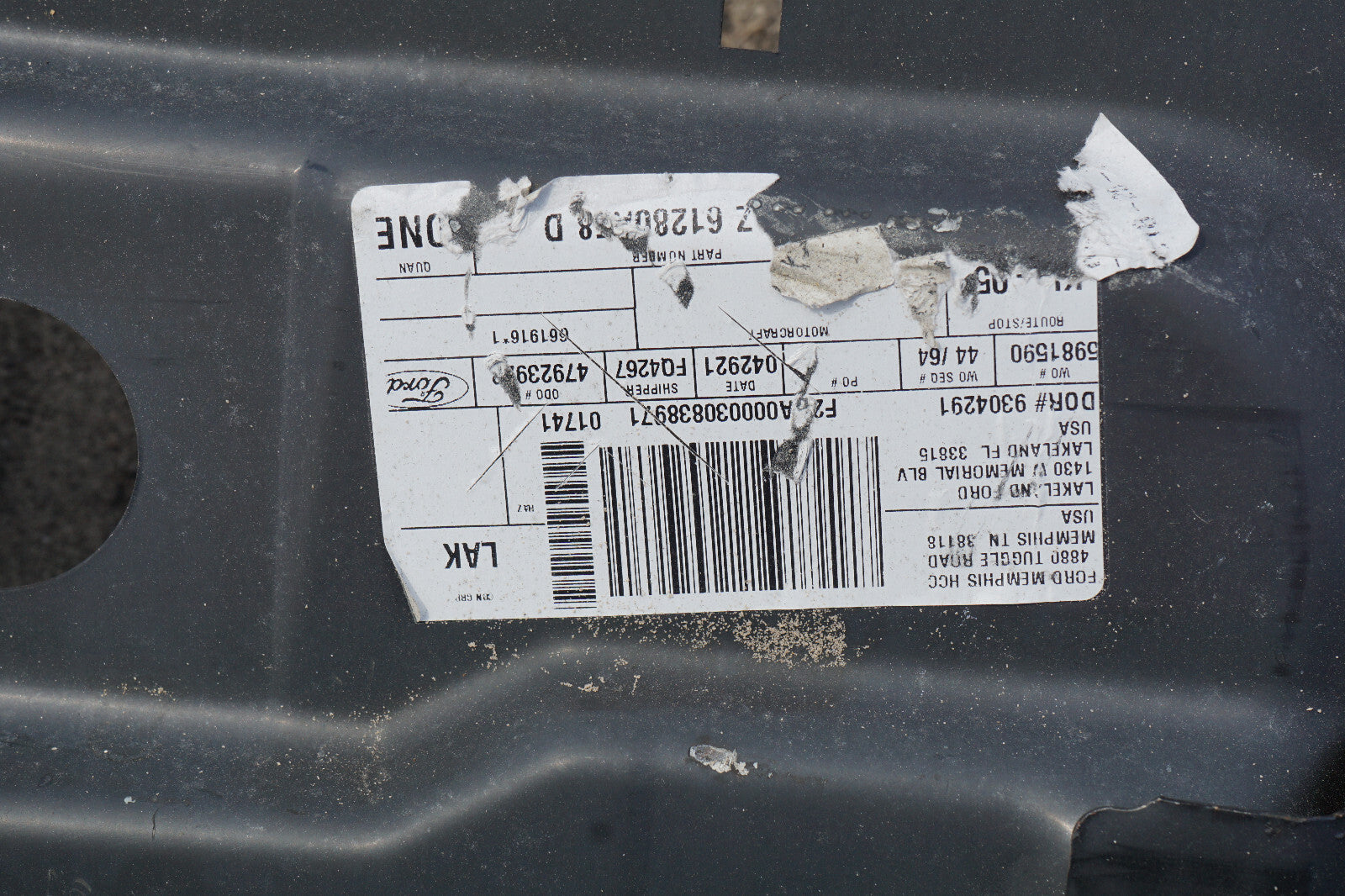 2015 - 2018 FORD Transit-150 SIDE PANEL REAR PILLAR RIGHT EK4Z61280A58A OEM