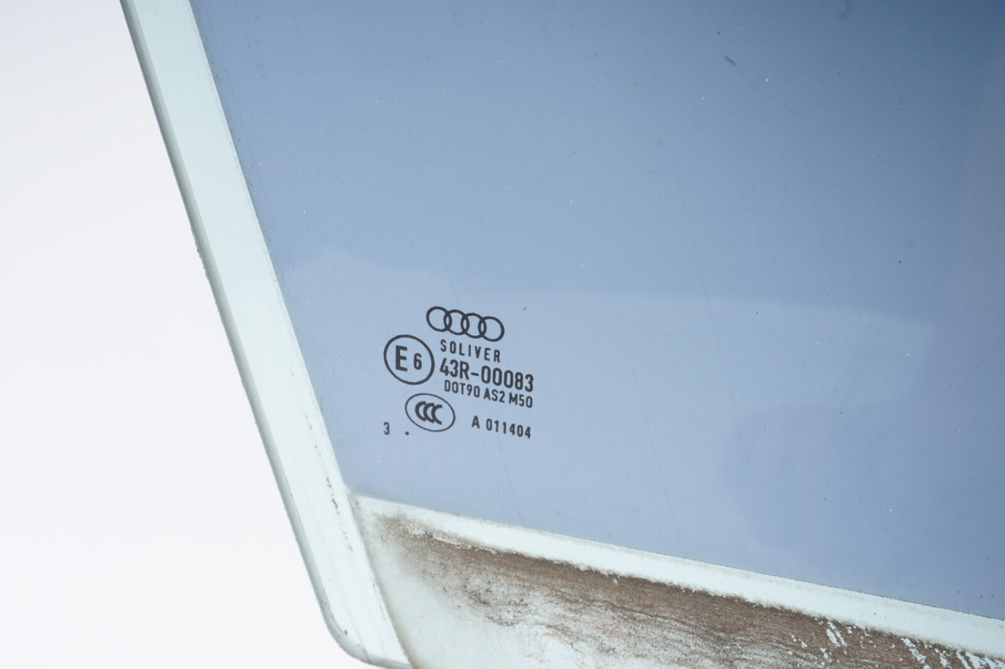 11-17 AUDI A8L WINDOW GLASS FRONT RIGHT PASSENGER SIDE DOOR  OEM